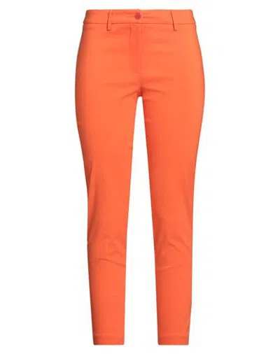 Kartika Woman Pants Orange Size 6 Viscose, Polyamide, Elastane
