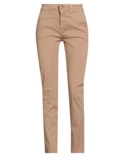 Kartika Woman Pants Sand Size 2 Cotton, Elastane In Neutral