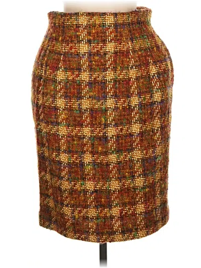 Pre-owned Kasper Casual Skirt In Brown