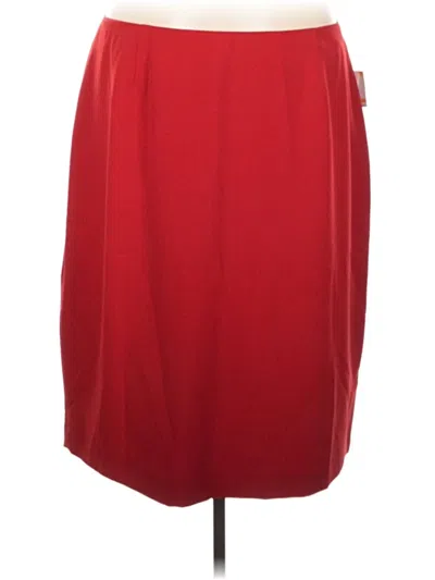 Pre-owned Kasper Formal Skirt In Red