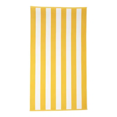 Kassatex Cabana Stripe Beach Towel In Yellow