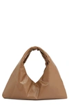 Kassl Anchor Medium Oiled Canvas Top Handle Bag In Camel