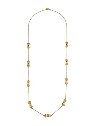 Pre-owned Kate Spade Bow Station Necklace, 32.5" In Multicolor