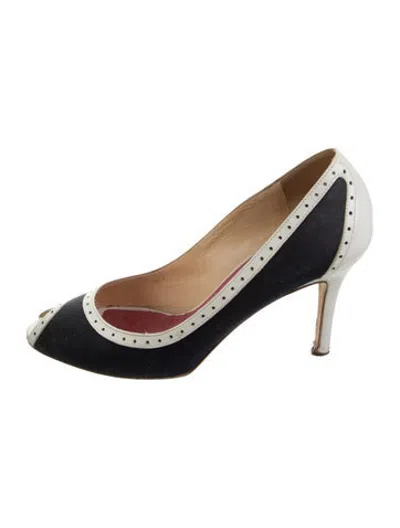 Pre-owned Kate Spade Canvas Pumps In Multicolor