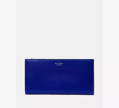 Kate Spade Classic Large Bifold Wallet In Blue