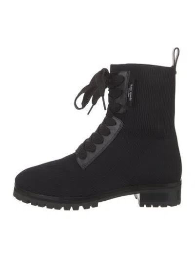 Pre-owned Kate Spade Combat Boots In Black