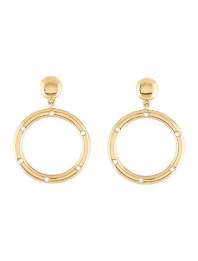 Pre-owned Kate Spade Crystal Drop Earrings In Multicolor