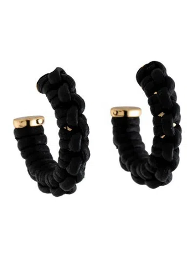 Pre-owned Kate Spade Leather Hoop Earrings In Multicolor