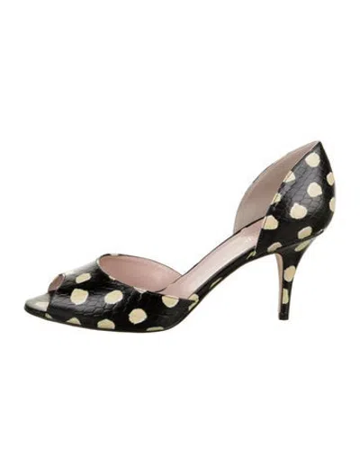 Pre-owned Kate Spade Leather Polka Dot Print Pumps In Multicolor