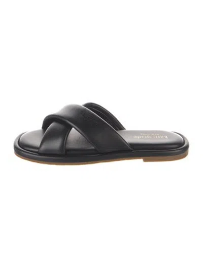 Pre-owned Kate Spade Leather Slides In Black