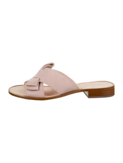 Pre-owned Kate Spade Leather Slides In Pink