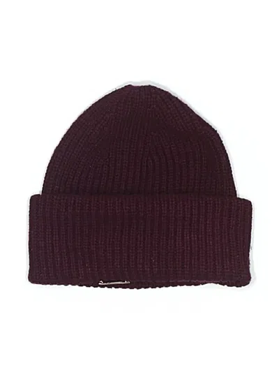 Pre-owned Kate Spade New York Beanie Hat In Burgundy