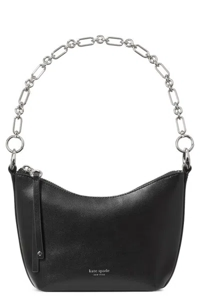 Kate Spade New York Mini Halo Smooth Leather Chain Shoulder Bag In Black