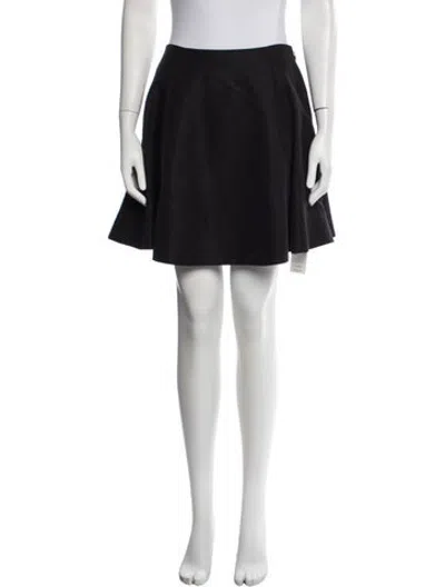 Pre-owned Kate Spade Pleated Accents Mini Skirt In Black
