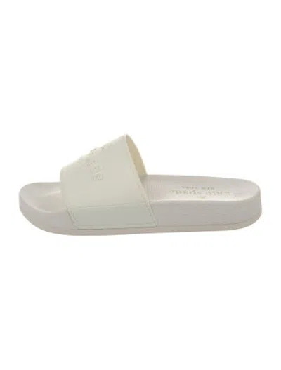 Pre-owned Kate Spade Rubber Slides In White