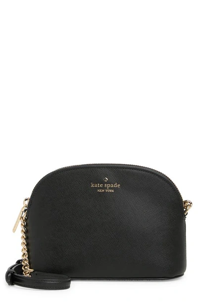 Kate Spade Spencer Faux Leather Dome Crossbody Bag In Black