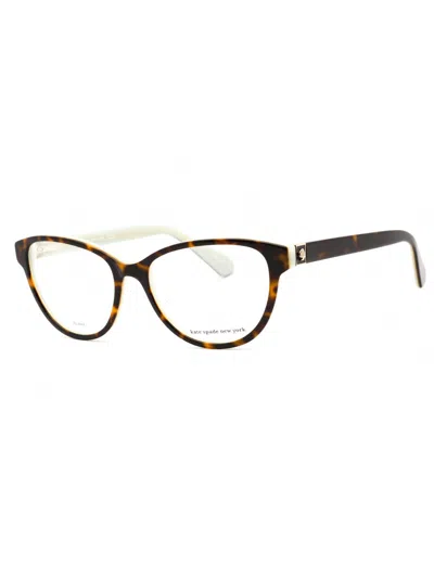 Kate Spade Tailynn Eyeglasses In 0086 00 - Havana/clear Demo Lens