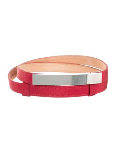 Pre-owned Kaufmanfranco Skinny Canvas Waist Belt In Orange