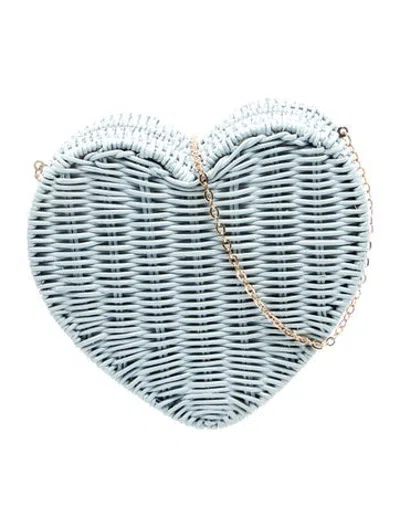 Pre-owned Kayu Raffia Crossbody Bag In Blue