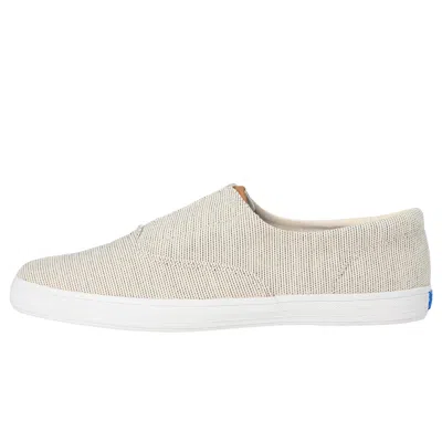Keds Champion Round Toe Slip-on Cream Kw-rncvo-5c Women's In White