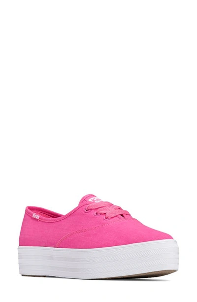 Keds Point 2 Platform Trainer In Bright Pink