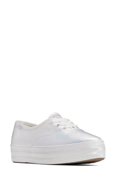Keds Point 2 Platform Sneaker In White Canvas