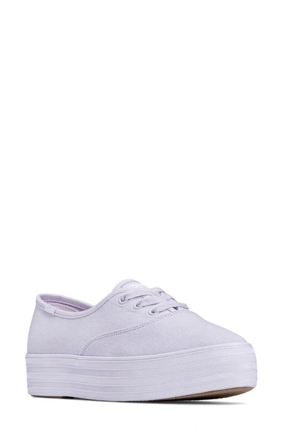 Keds Point Platform Trainer In Light/ Pastel Purple Canvas