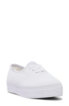 Keds Point Platform Sneaker In White Canvas