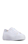 Keds Triple Kick Platform Sneaker In White/ Multi Canvas