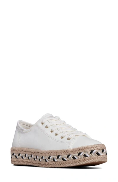 Keds Triple Kick Trainer In Natural Canvas