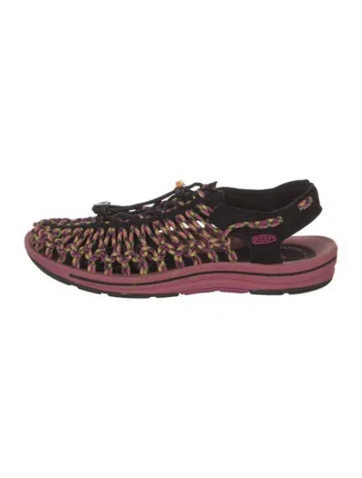 Pre-owned Keen Vintage Patterned Flats In Black