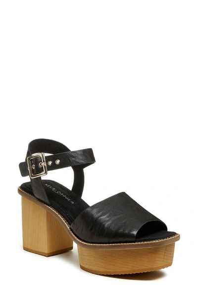 Kelsi Dagger Brooklyn Groove Water Resistant Platform Sandal In Black