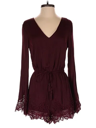 Pre-owned Kendall & Kylie Romper In Burgundy