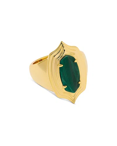 Kendra Scott Elyse Stepped Frame Stone Cocktail Ring In Gold