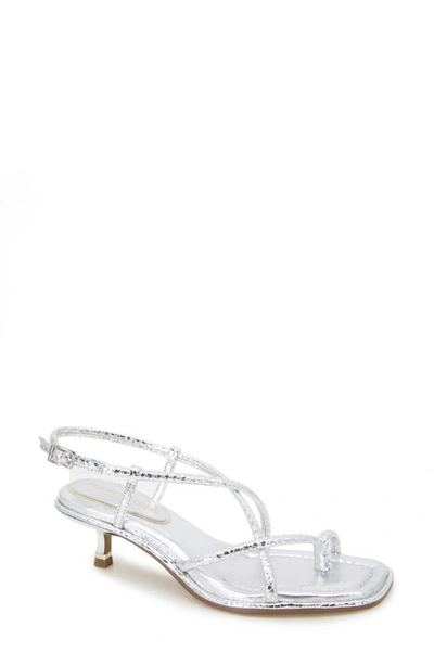 Kenneth Cole New York Ginger Strappy Sandal In Silver Snake