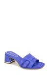 Kenneth Cole New York Harper Block Heel Sandal In Amaro Blue- Leather