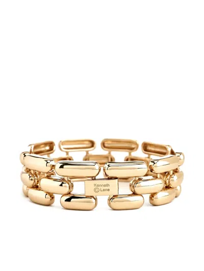 Kenneth Jay Lane Cable-link Bracelet In Gold