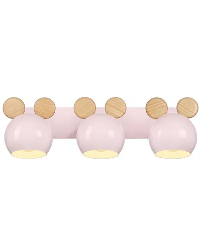 Kenroy Home Topsy 3-light Vanity In Pink