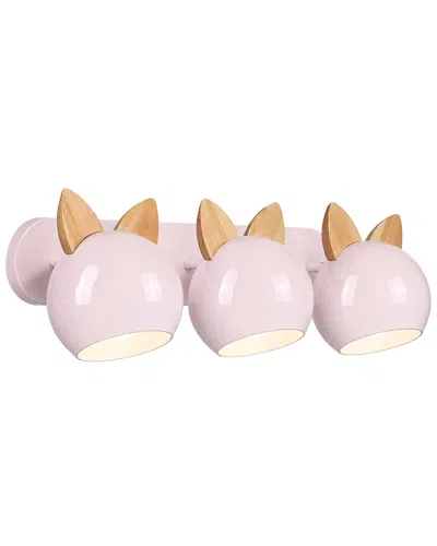Kenroy Home Topsy 3-light Vanity In Pink