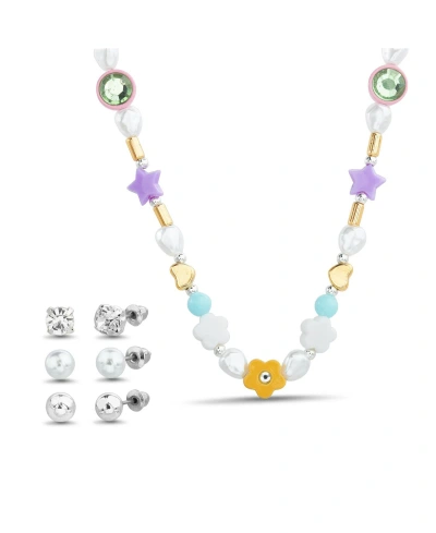 Kensie 3 Earrings And Necklace Set In Multi