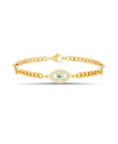 Kensie Gold-tone Evil Eye Charm Bracelet