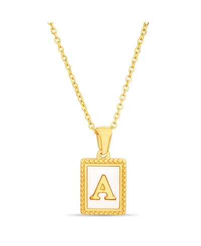 Kensie Gold-tone Letter Initial Pendant Necklace In Yellow