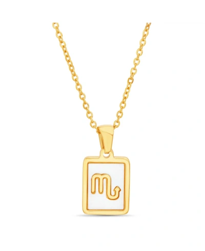 Kensie Gold-tone Scorpio Tag Pendant Necklace