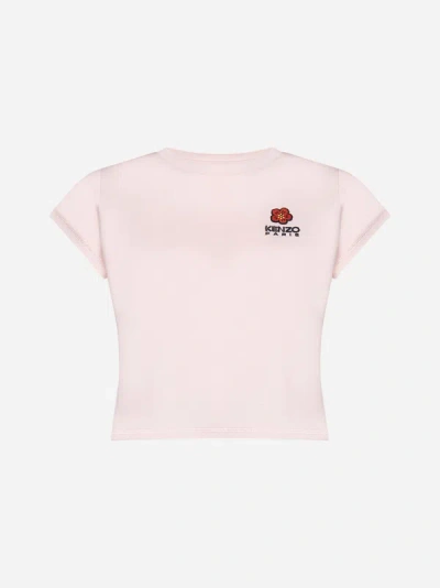 Kenzo Boke Crest Baby T-shirt In Faded Pink