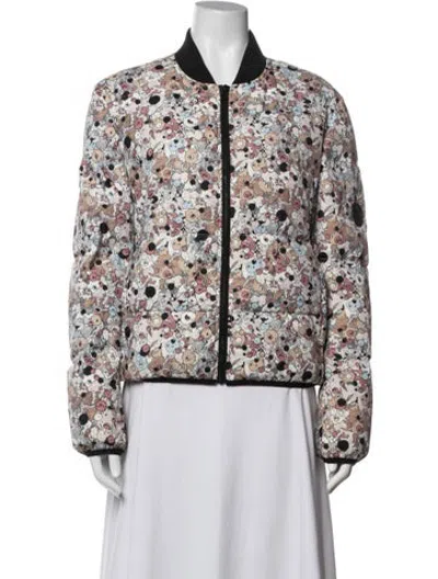 Pre-owned Kenzo Graphic Print Bomber Jacket In Pink
