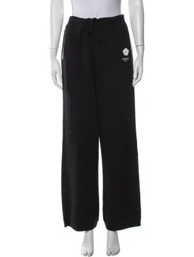 Pre-owned Kenzo Graphic Print Sweatpants In Black