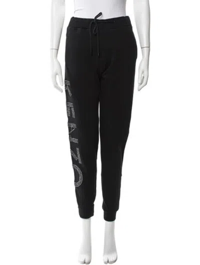 Pre-owned Kenzo Graphic Print Sweatpants In Black