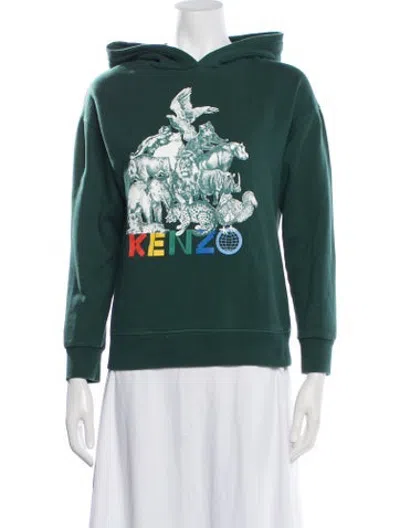 Pre-owned Kenzo Kids' Hoodie In Green