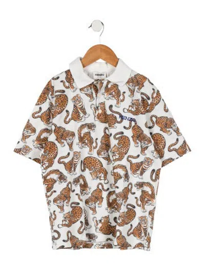 Pre-owned Kenzo Kids Boys Polo Shirt In White
