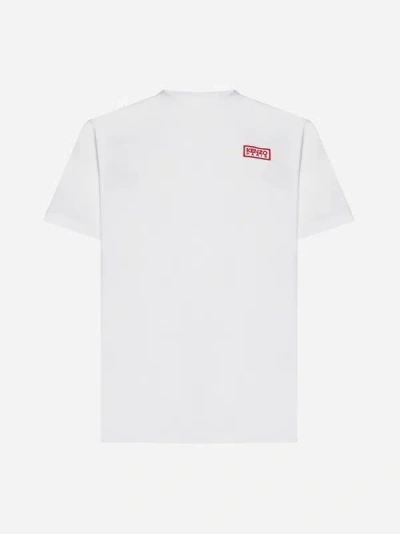 Kenzo Logo Cotton T-shirt In Off White